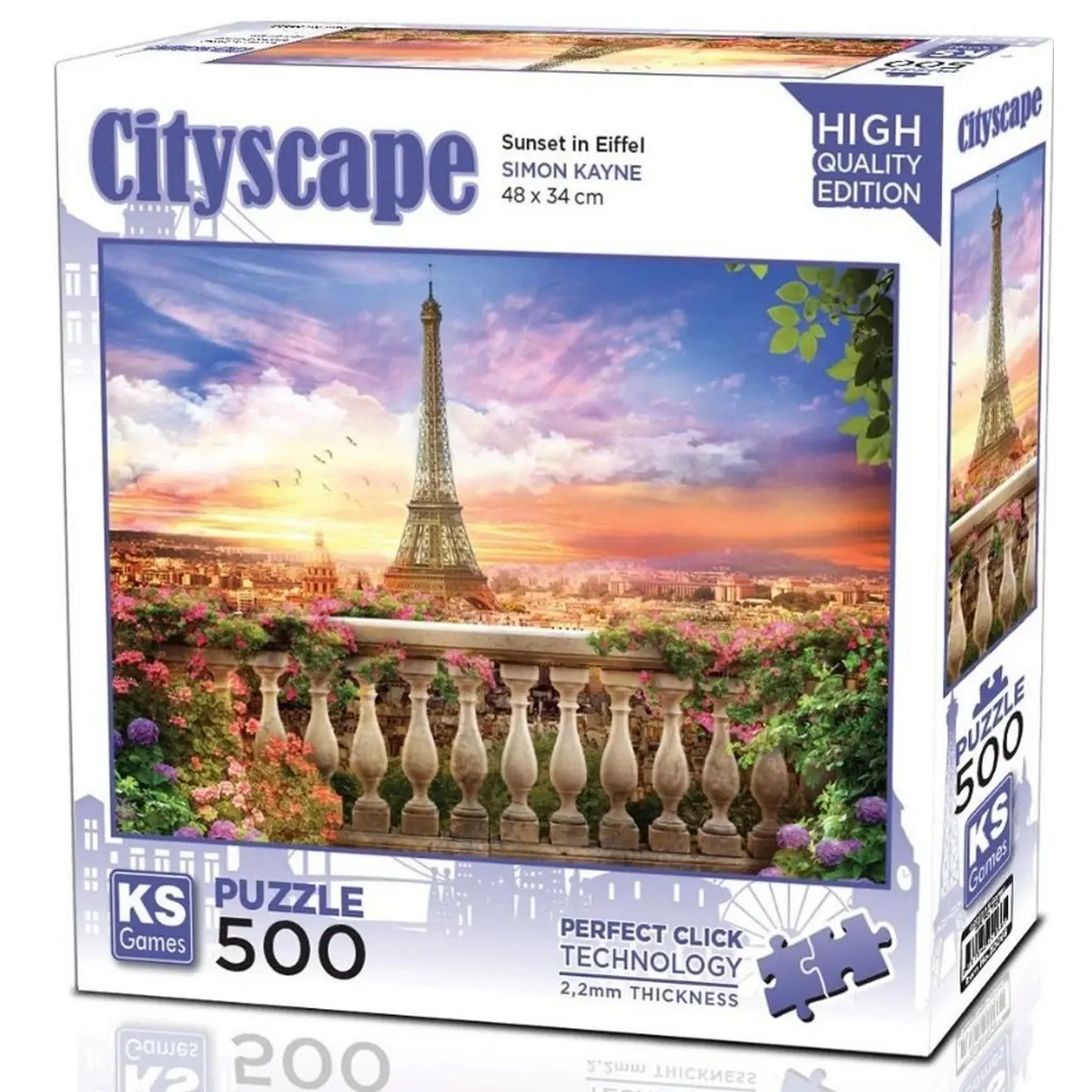 Puzzle Západ slnka v Eiffeli