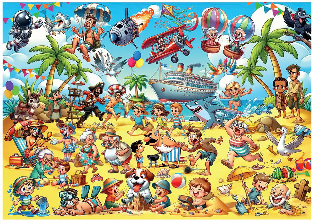 Puzzle Chaos on the Beach