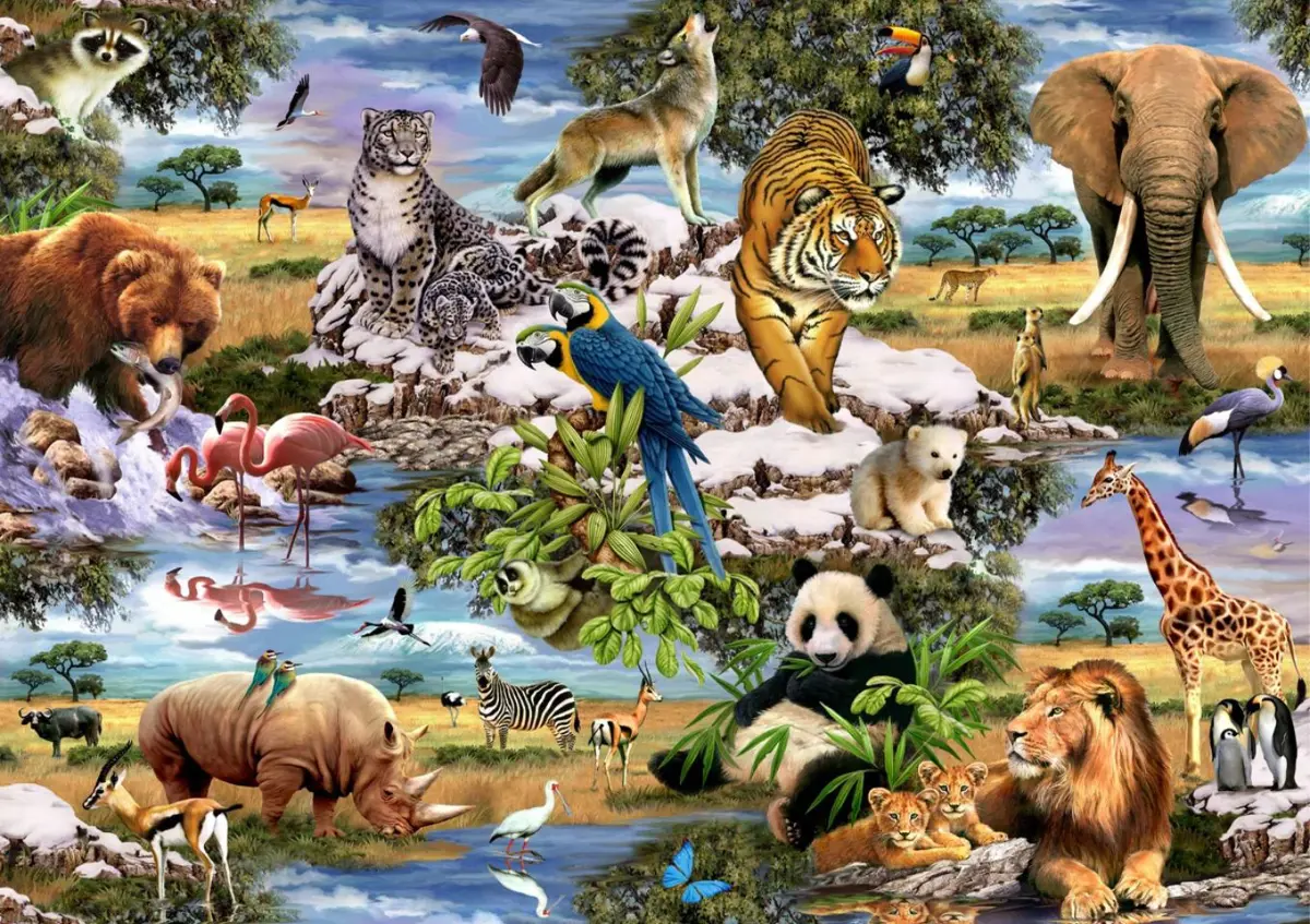 Puzzle Wildtiere