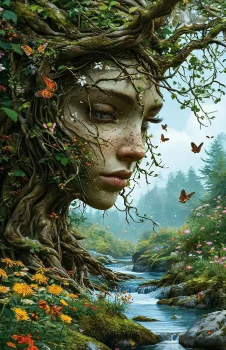 Puzzle Diamantová maľba: Matka Zem 30x40cm