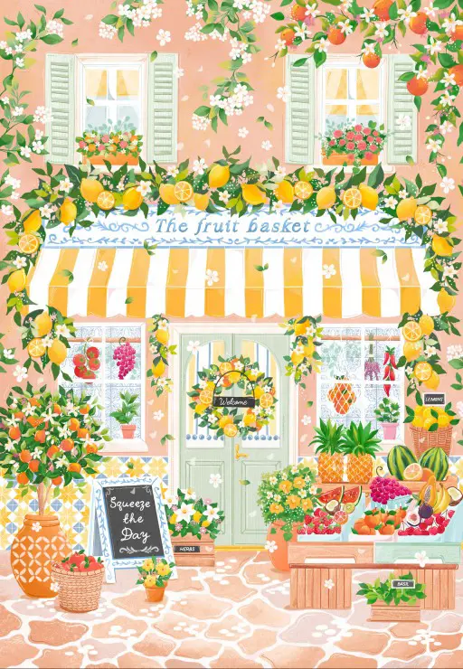 Puzzle Kôš s ovocím