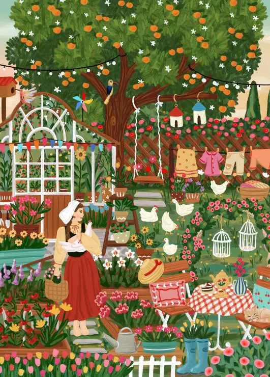 Puzzle Jardin de chalets