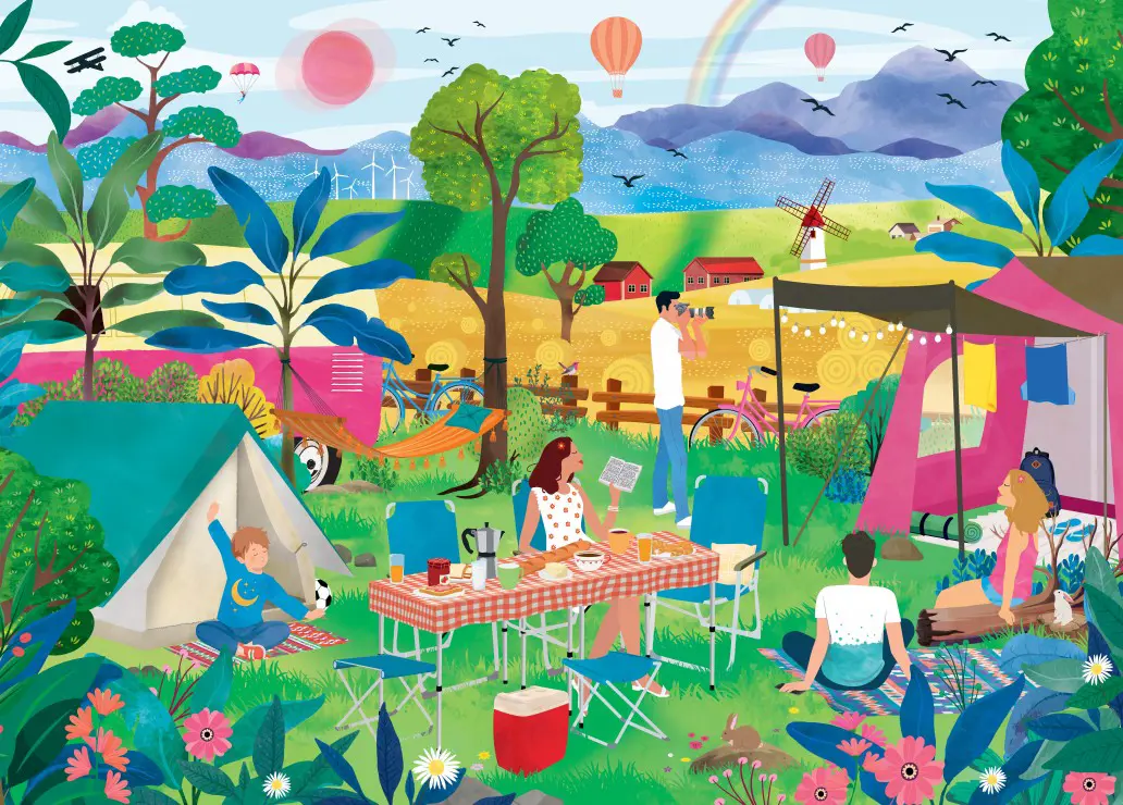 Puzzle Zomer Camping