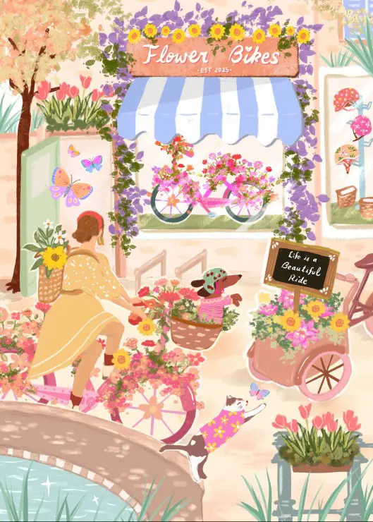 Puzzle Flower Bikes