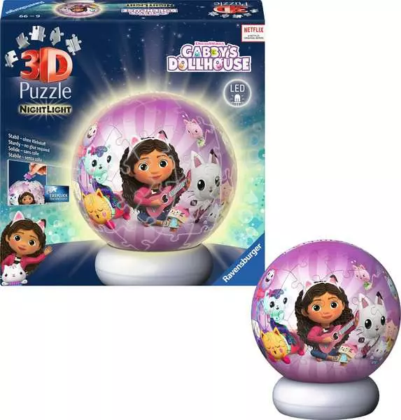 Puzzle 3D LED Gabby - domček pre bábiky
