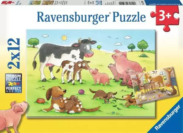 Puzzle 2x12 Nutztiere