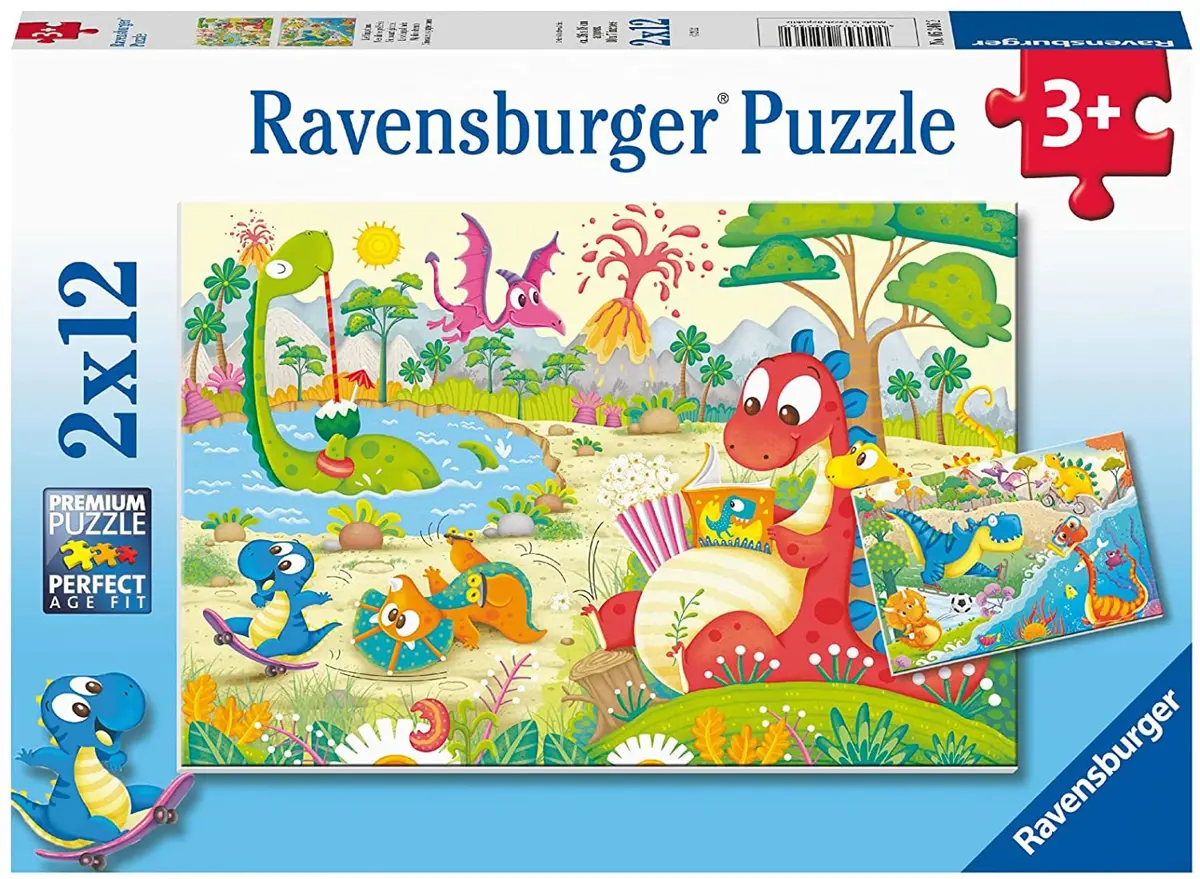 Puzzle 2x12 Kedvenc dinoszauruszok