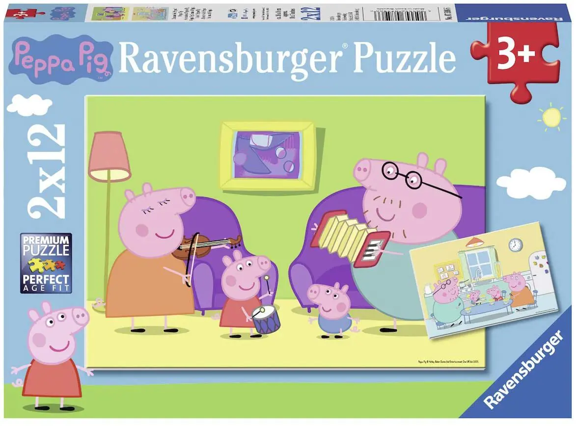 Puzzle 2x12 Peppa Pig: At home
