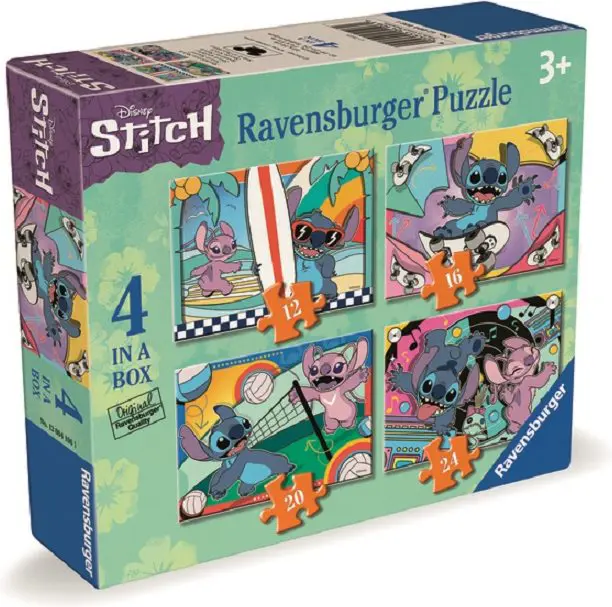 Puzzle 4v1 Disney: Stitch: Fun Activities