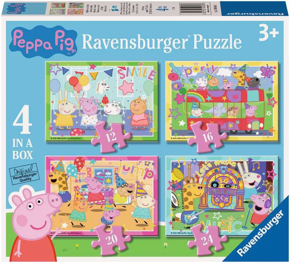 Puzzle 4v1 Peppa Pig at a party