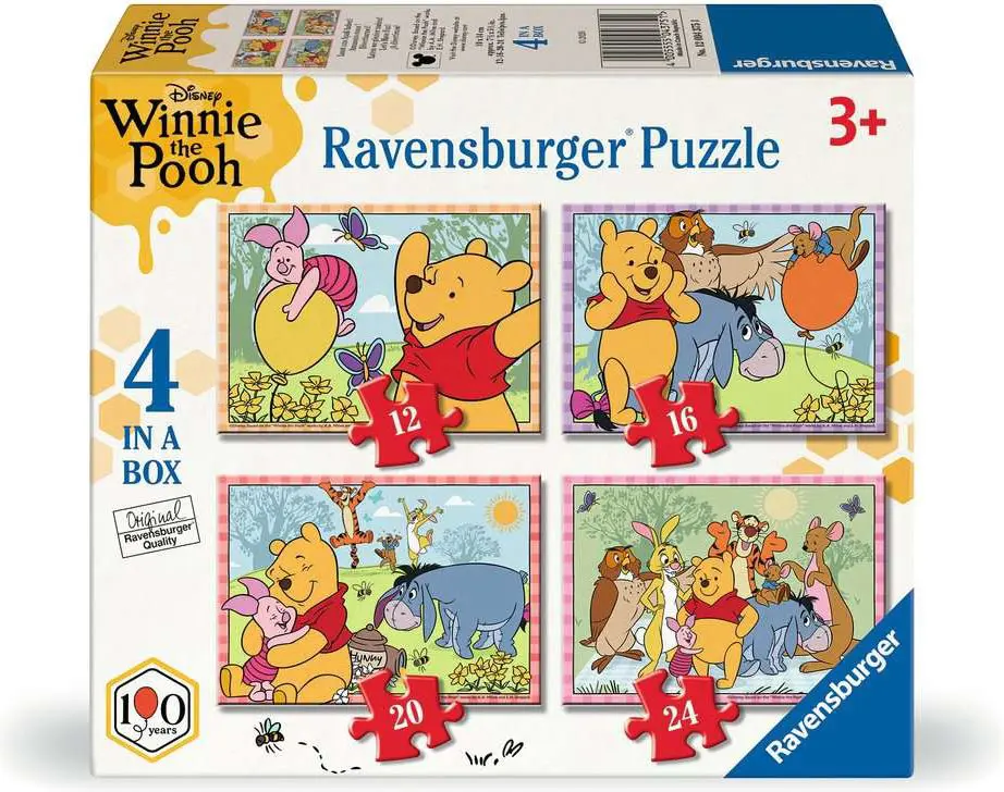 Puzzle 4 proti 1  Medvedík Pú