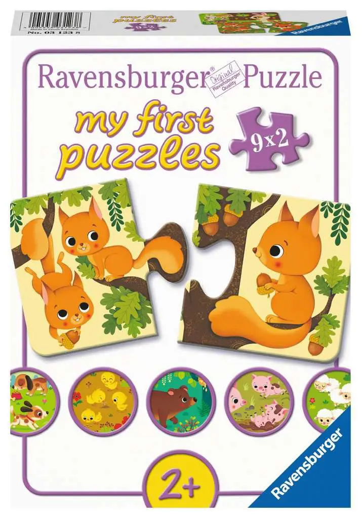 Puzzle 9x2 Meine ersten Puzzles: Tiere