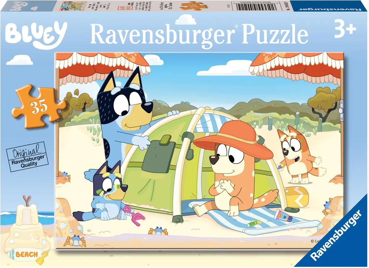 Puzzle Bluey a tengerparton