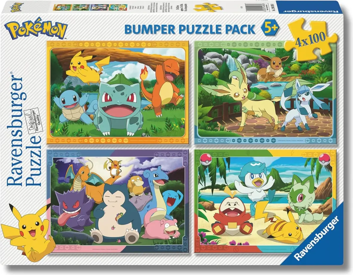 Puzzle 4x100 Pokémonov
