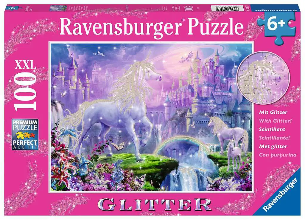 Puzzle Unicorn Kingdom glitter