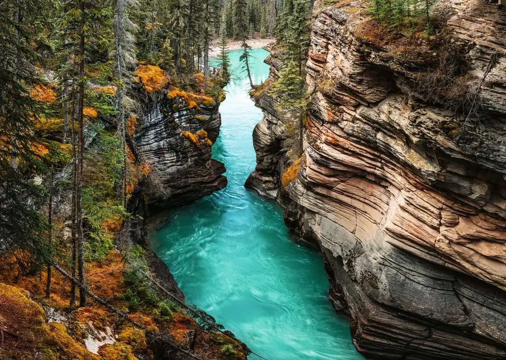 Puzzle Kanadische Jigsaw-Meisterschaften: Athabasca Falls, Kanada