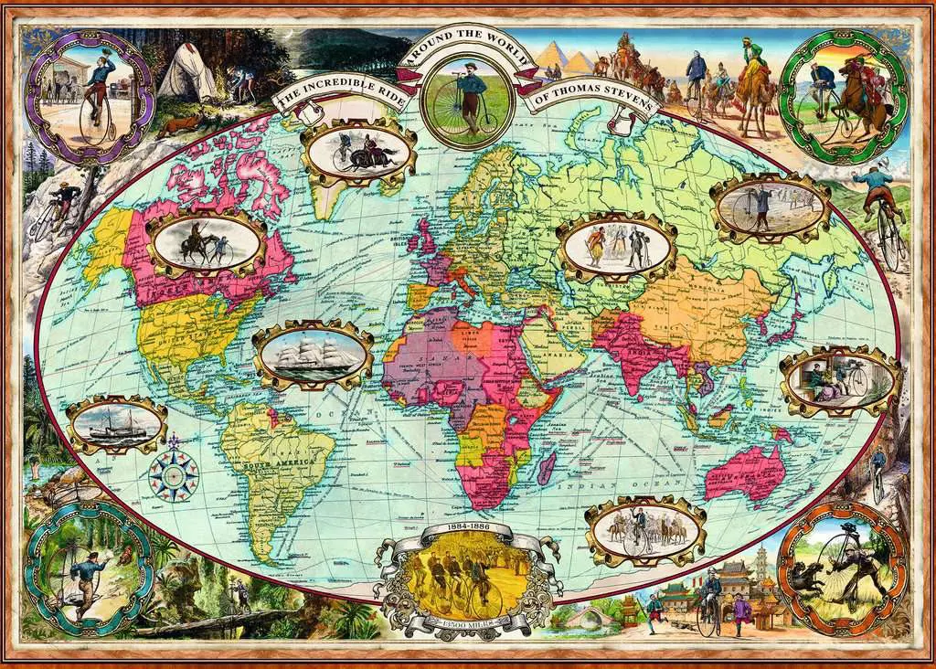 Puzzle Cycling around the world