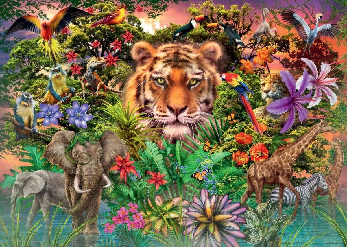 Puzzle Exotic animals