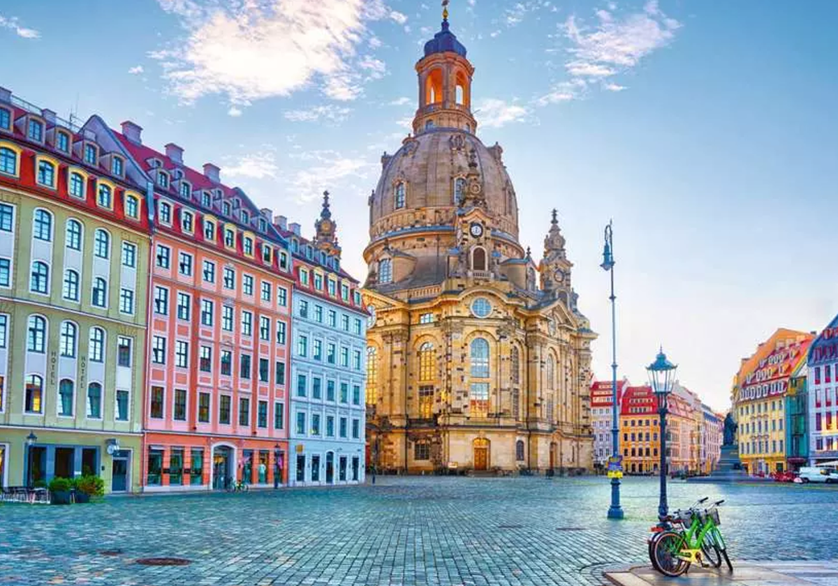 Puzzle Germany Collection: Dresden at Sunrise