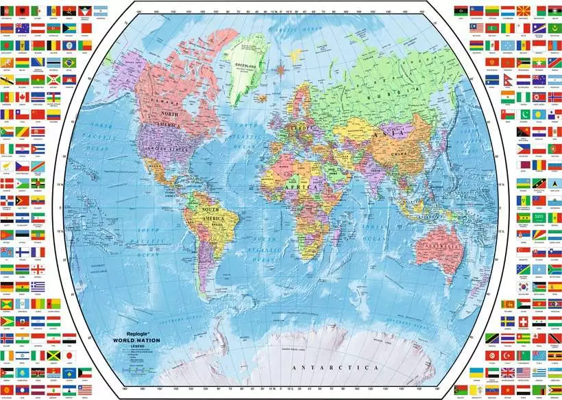 Puzzle Political world Map II 2