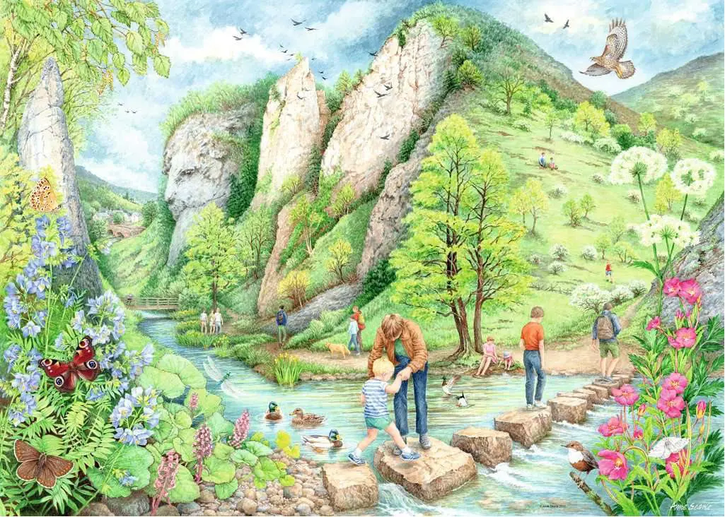 Puzzle Walking World No.2 - Dovedale, Great Britain