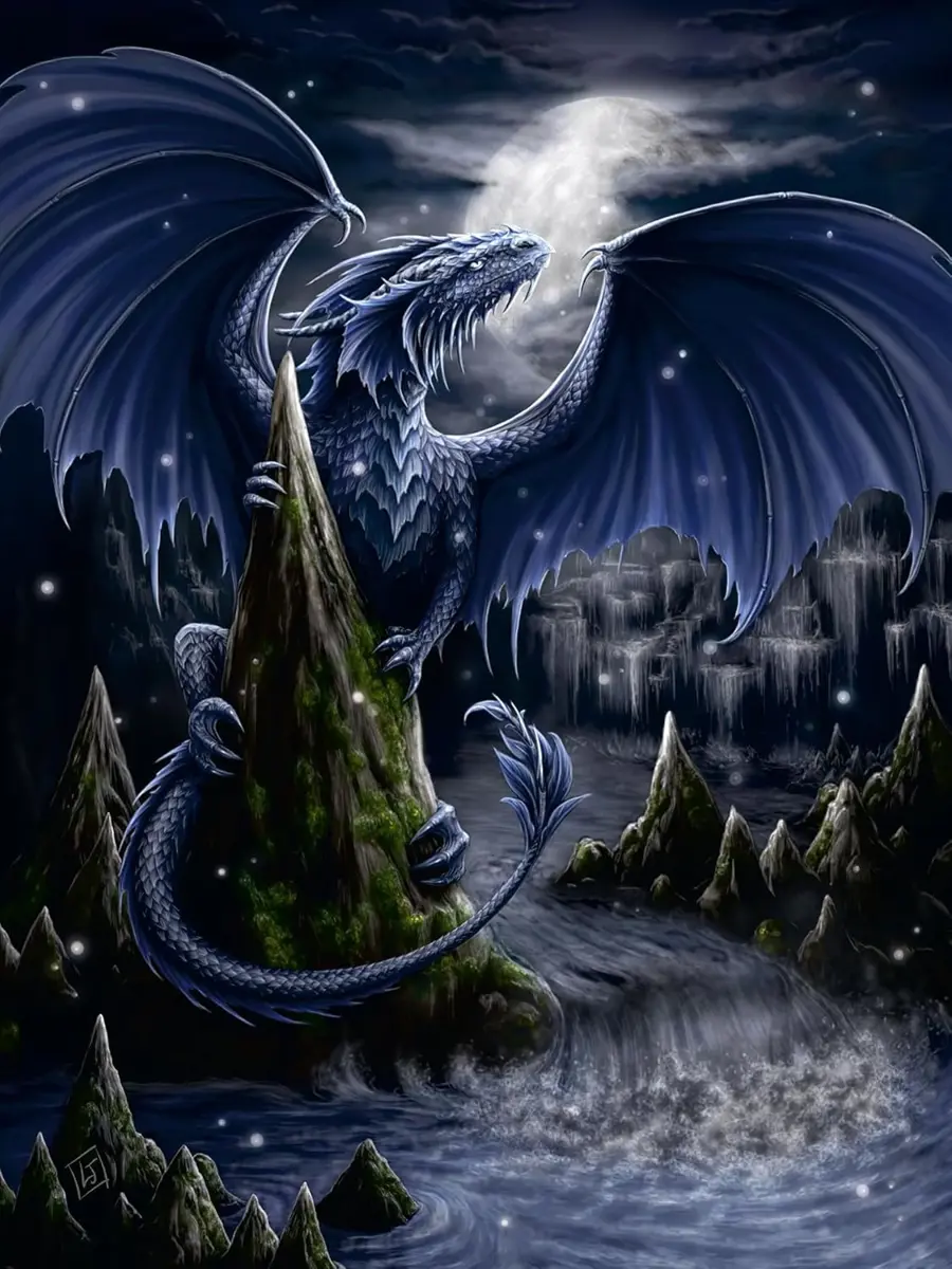 Puzzle The Black-Blue Dragon