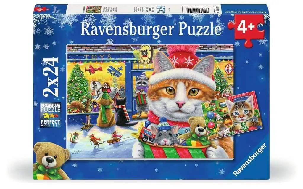 Puzzle 2x24 Christmas Kitties