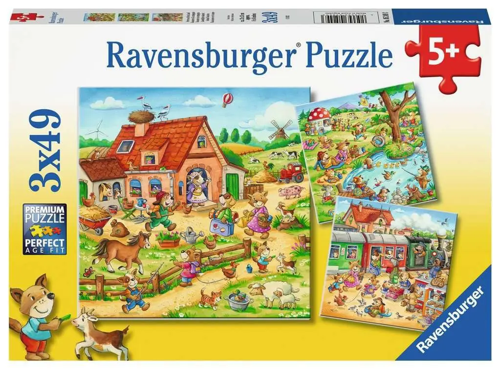Puzzle 3x49 Vacanțe la țară