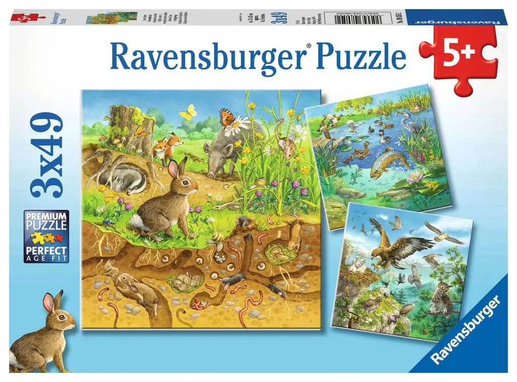 Puzzle Animals in their Habitats