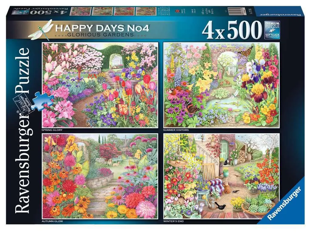 Puzzle 4x500 Glorious Gardens