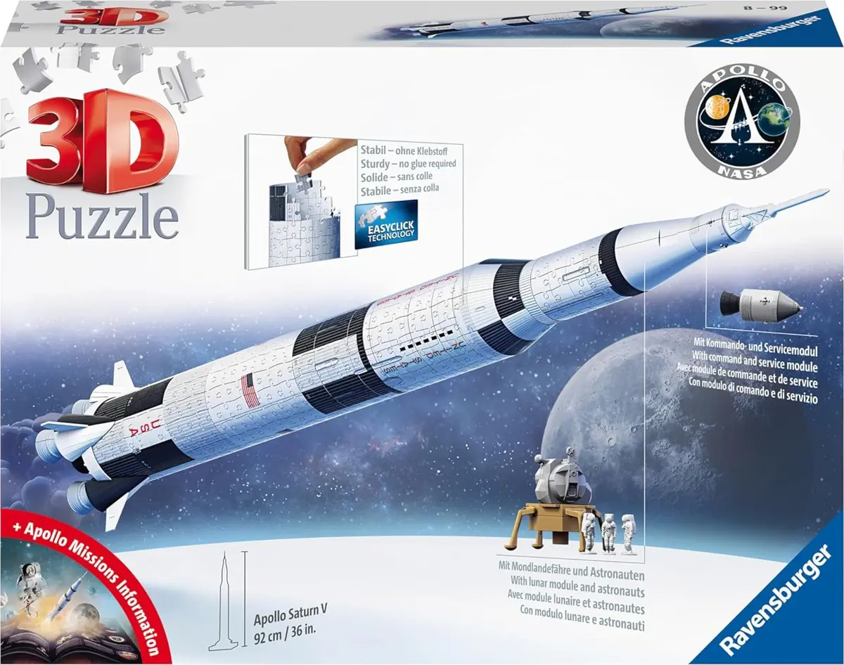 Puzzle Apollo Saturn V Rakete 3D