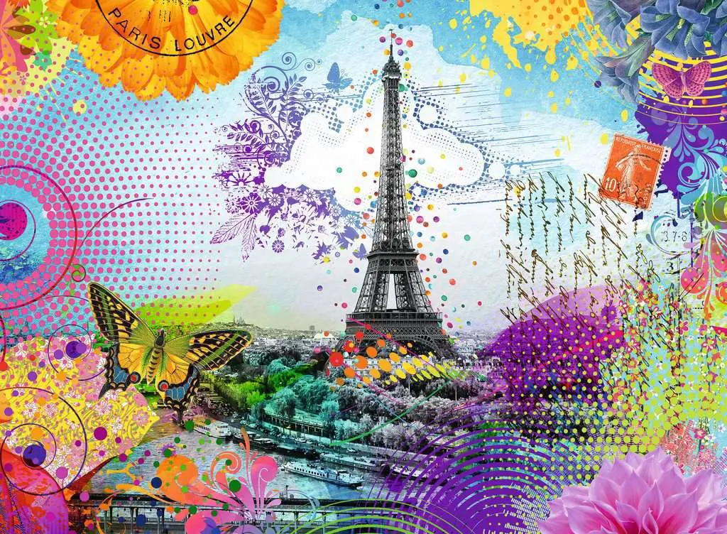 Puzzle Pohľadnica z Paríža