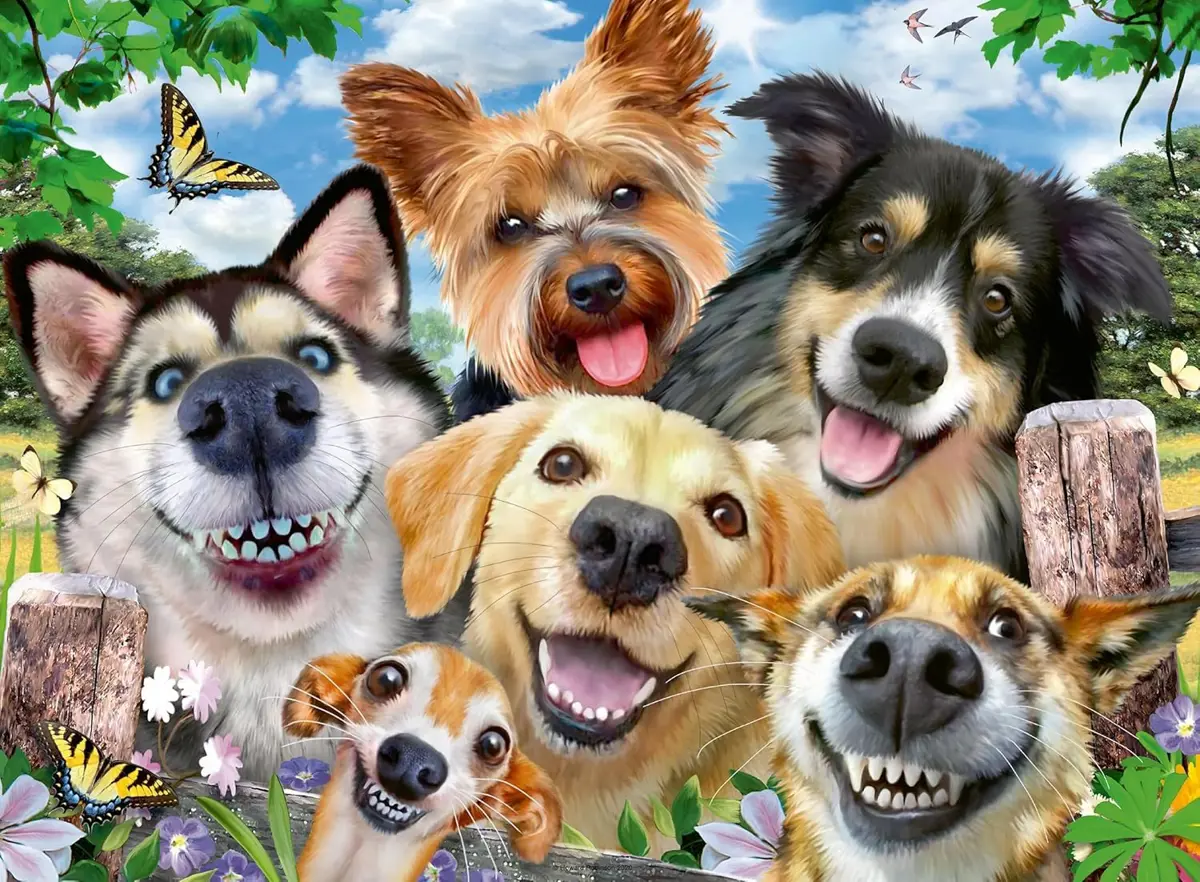 Puzzle Selfies Dogs' Delight