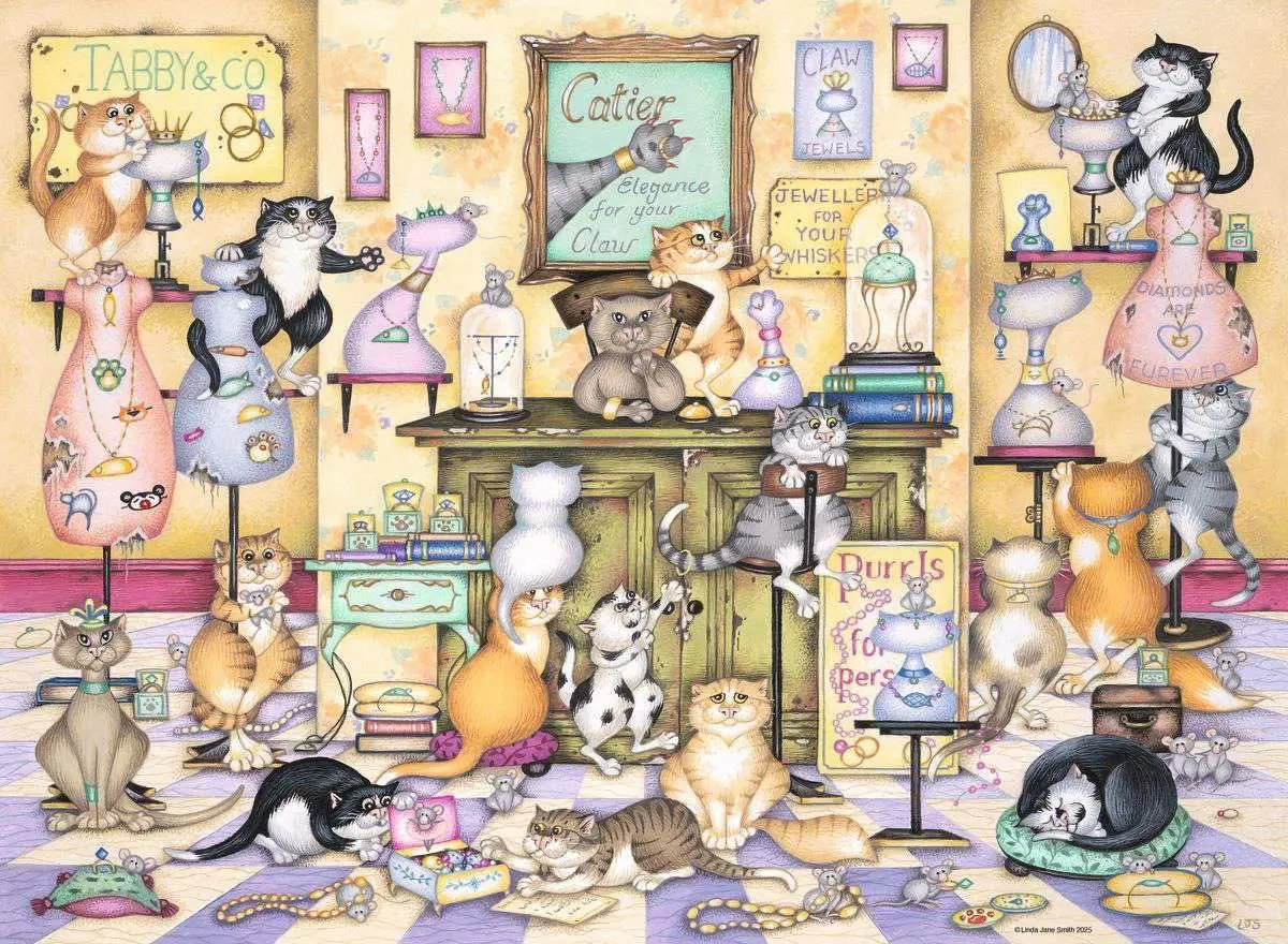 Puzzle Vintage Collection: Crazy Cats: Tabby & Co