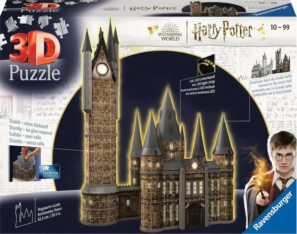 Puzzle Castillo de Hogwarts: La Torre de Astronomía, edición nocturna