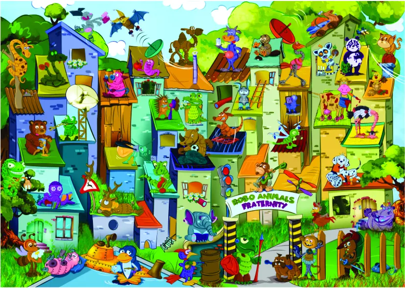 Puzzle Robo Animals
