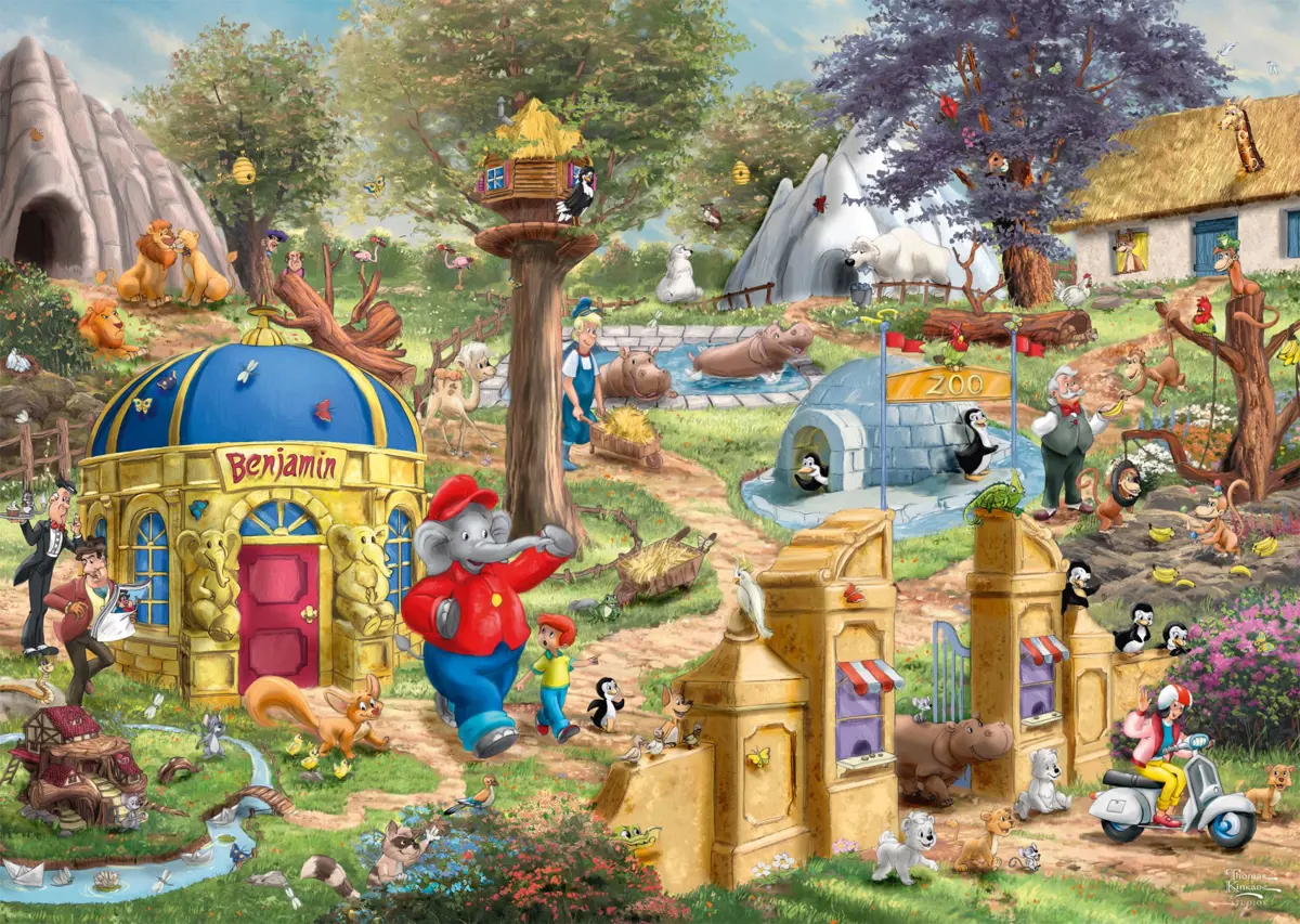 Puzzle Benjamín Kvietok: Návšteva v ZOO