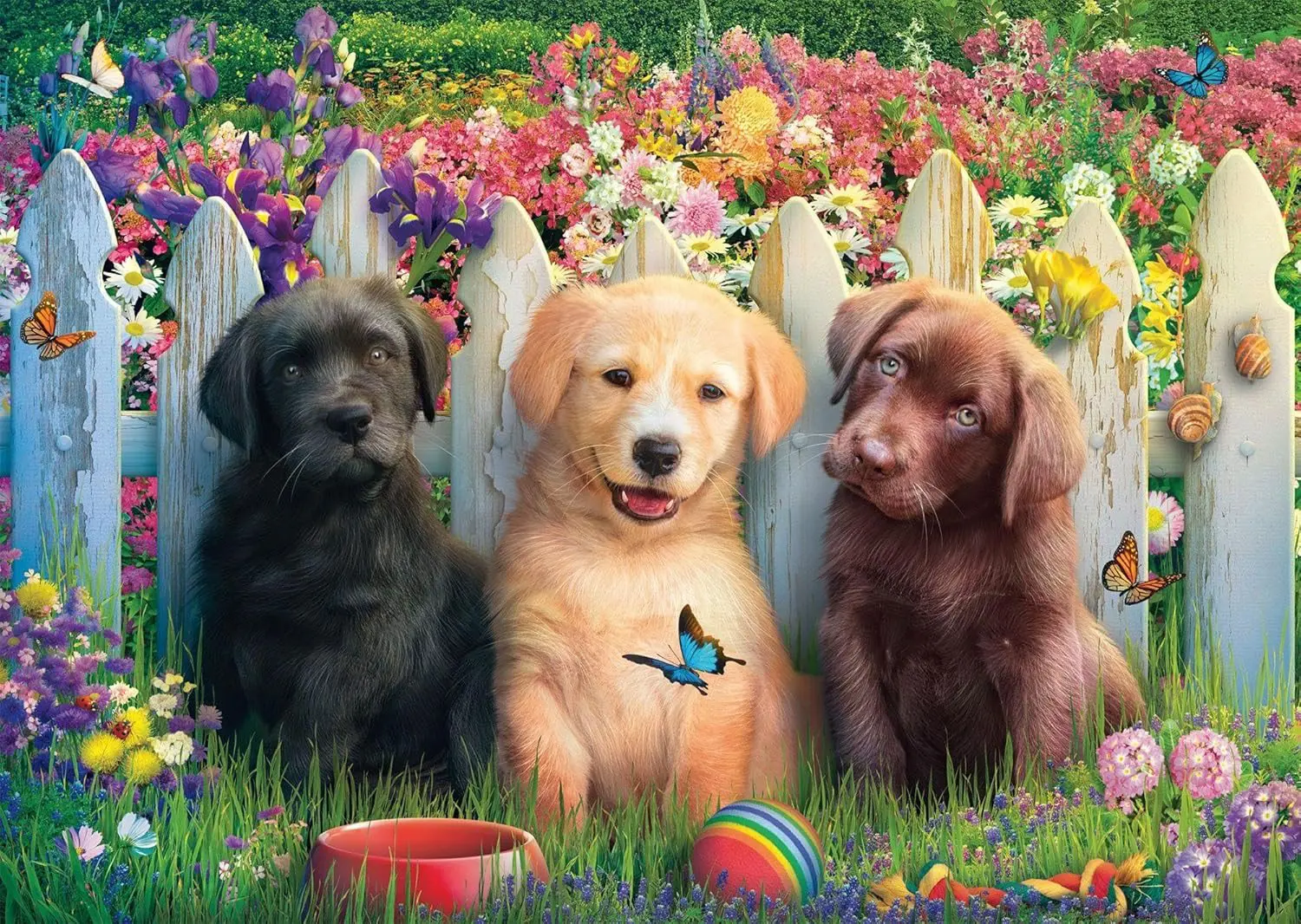 Puzzle Cute puppy scene