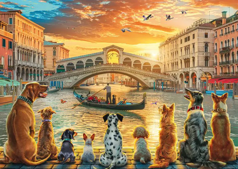 Puzzle Dogs in Venice, Italy
