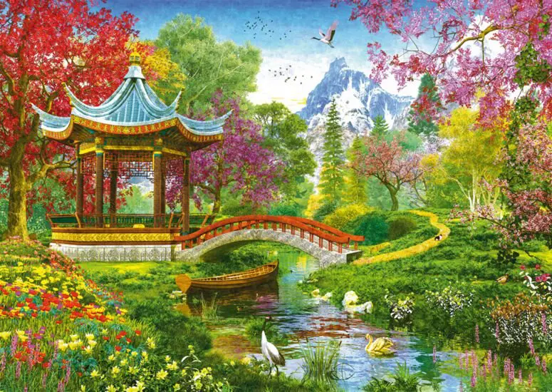 Puzzle V japonské zahradě