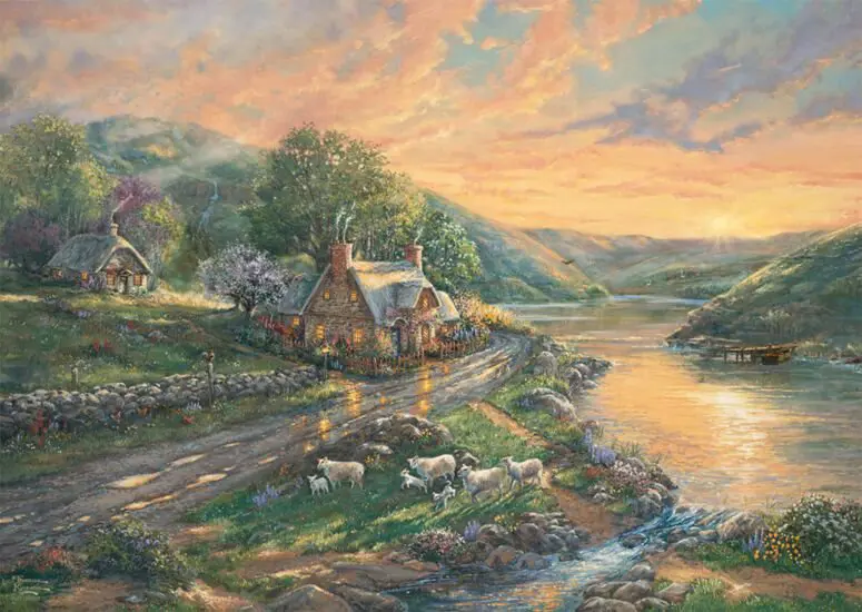 Puzzle Kinkade:  Daybreak at Emerald Valley
