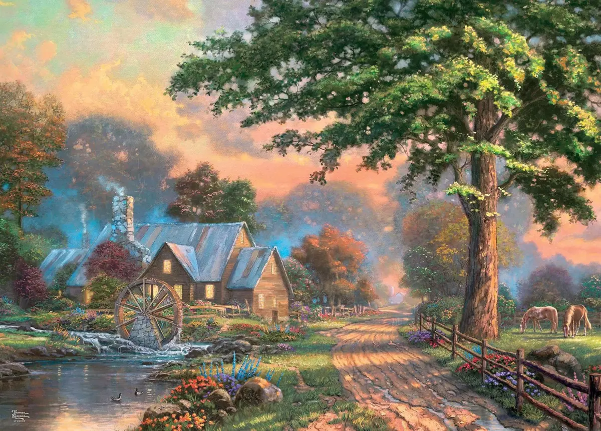 Puzzle Kinkade:  Simpler Times - wooden