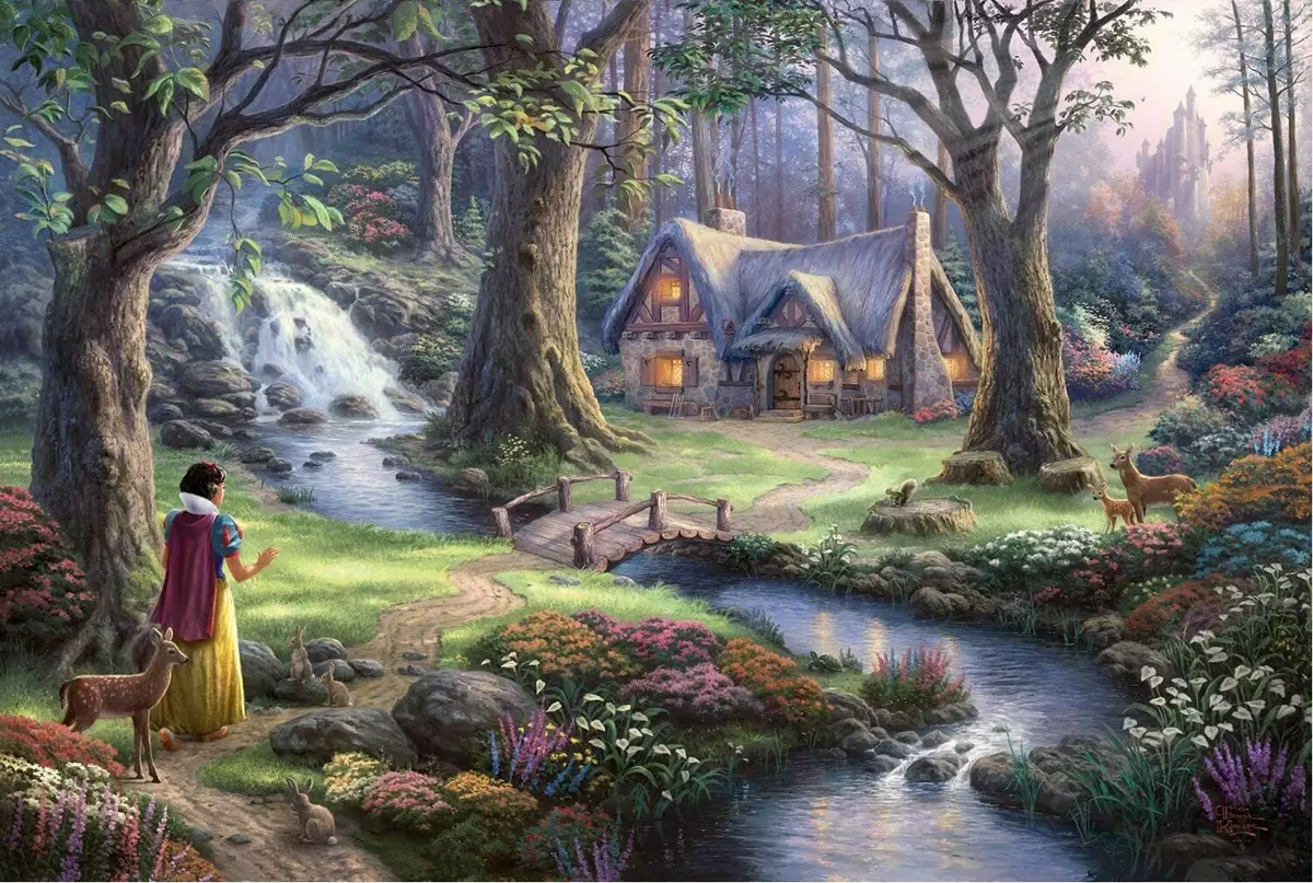 Puzzle Thomas Kinkade: Sněhurka