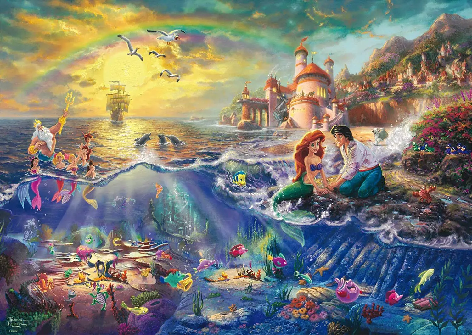 ジグソーパズル　the little mermaid Puzzle Thomas Kinkade: The Little Mermaid, 1 000 pieces
