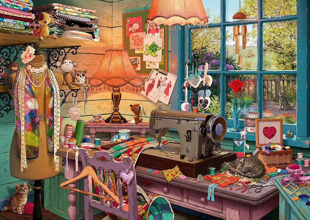 Puzzle Read: In the sewing room