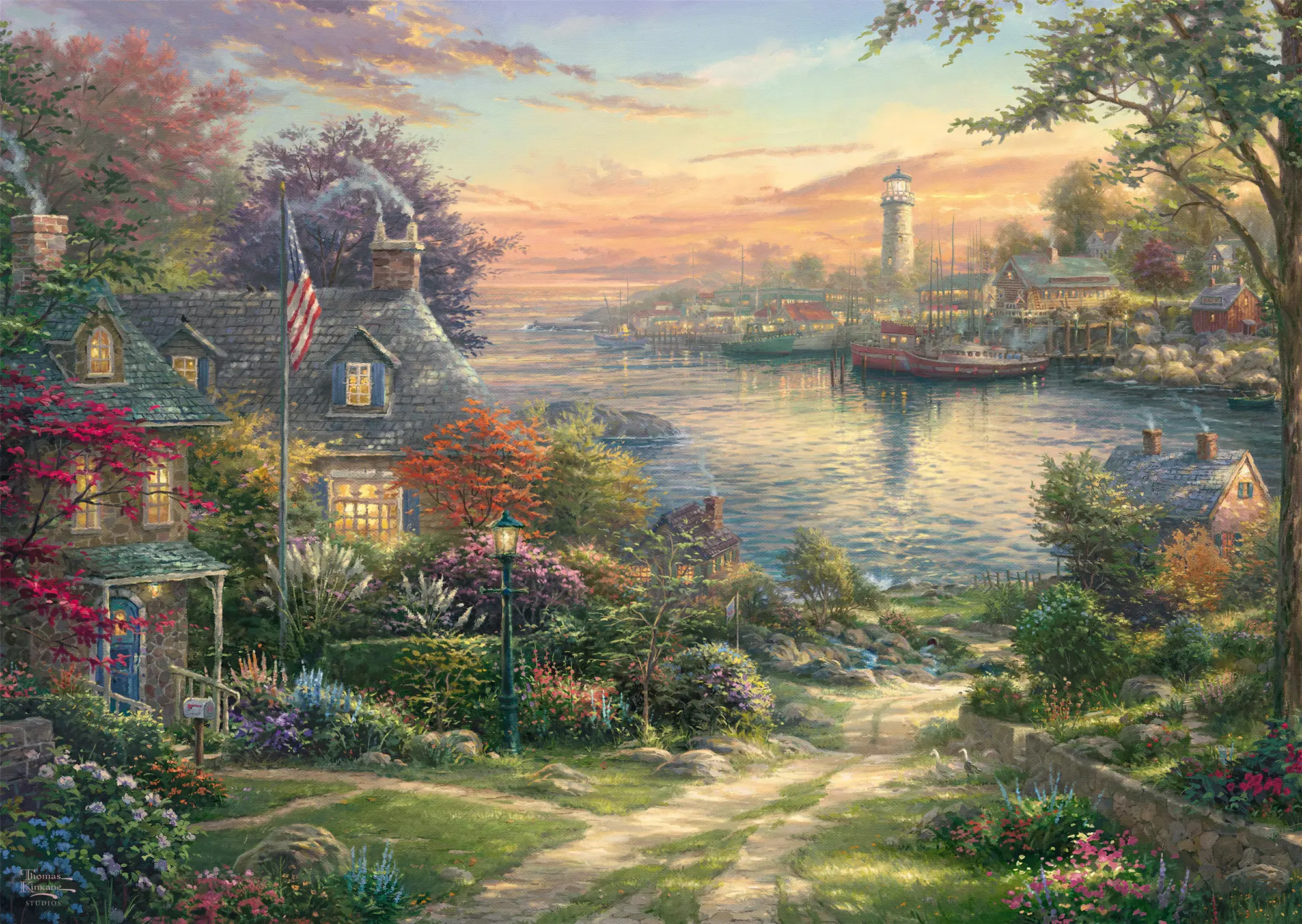 Puzzle Thomas Kinkade: Haven van New England, VS