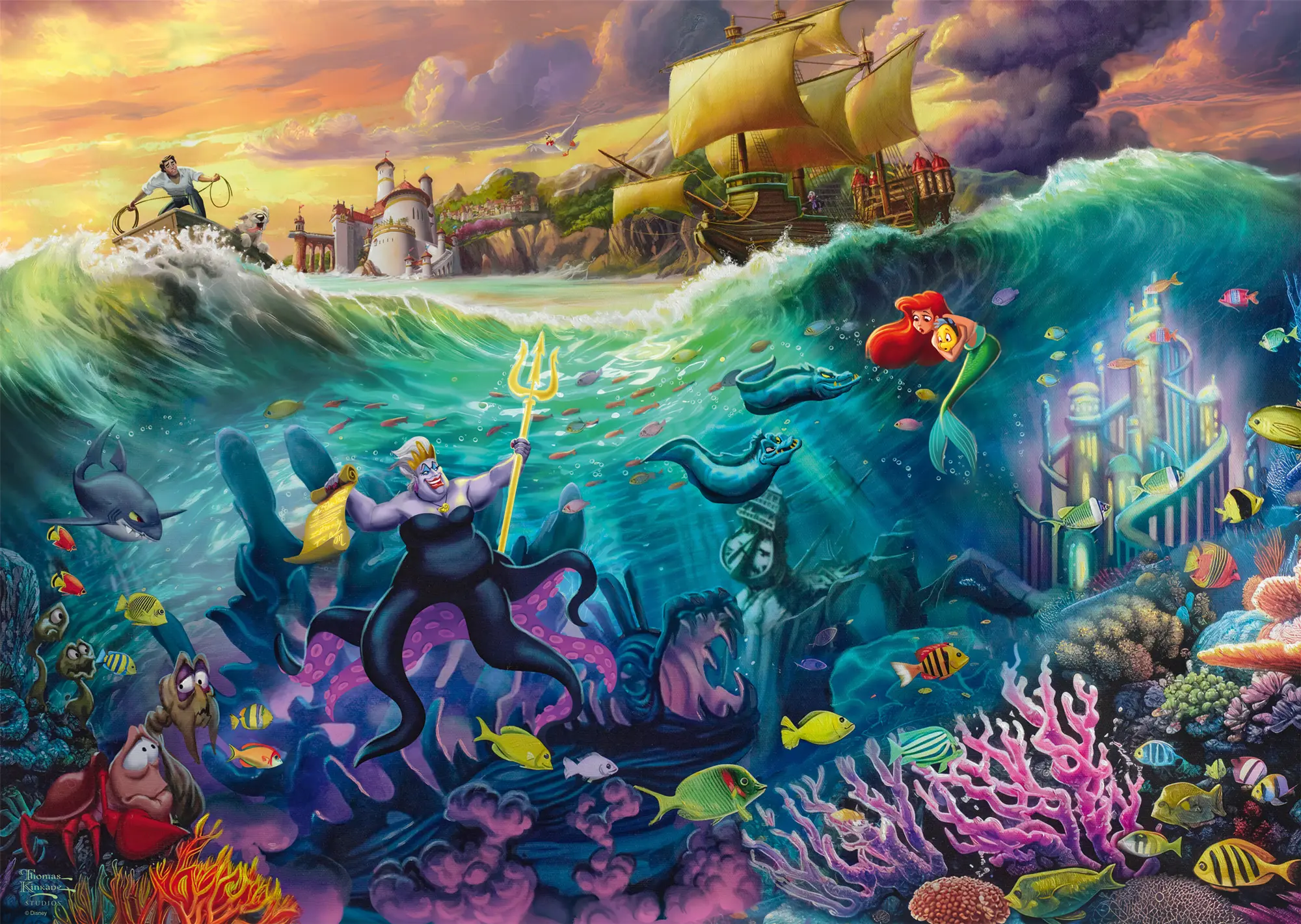Puzzle Thomas Kinkade: Disney Dreams Collection - Ursula
