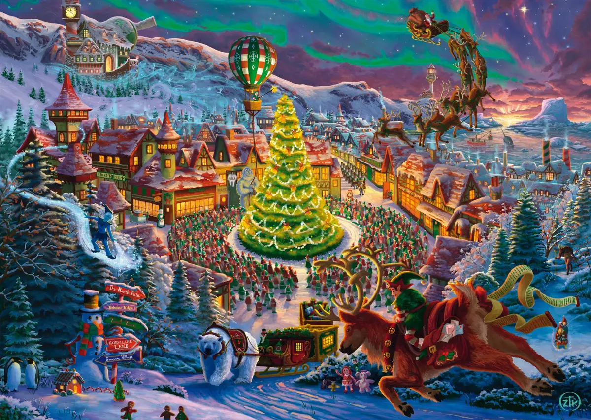 Puzzle Caixa danificada Zac Kinkade: O Pólo Norte do Pai Natal
