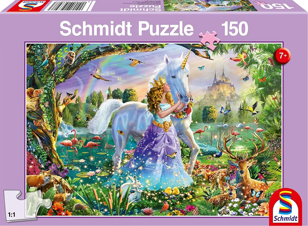 Puzzle Printesa cu unicorn