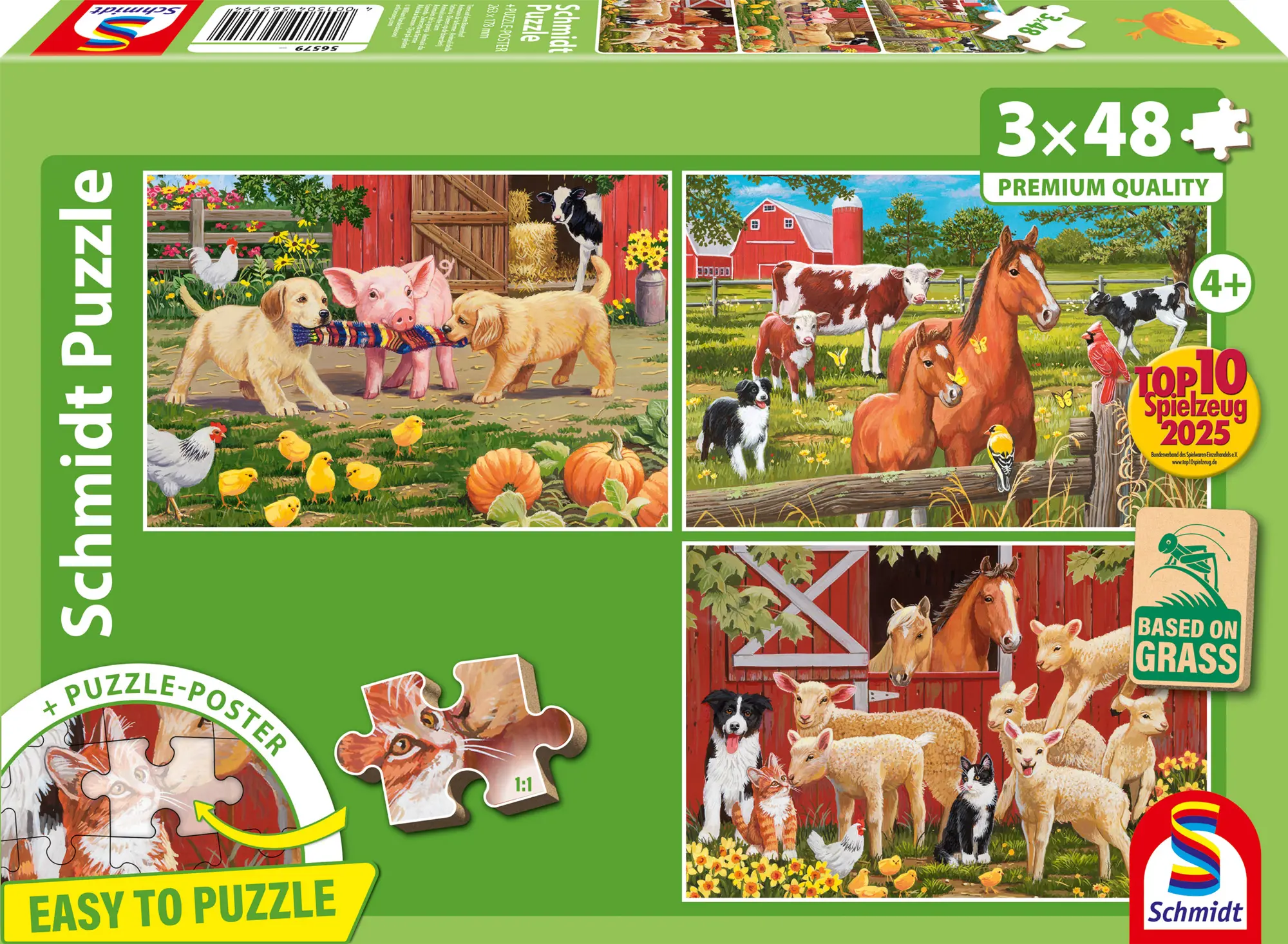 Puzzle 3x48 Animals on the farm
